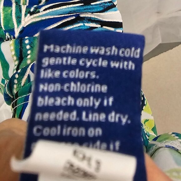 Apt. 9 Dress Green Blue Tropical Sleeveless Mini Beach Island Vacation M - Picture 11 of 12